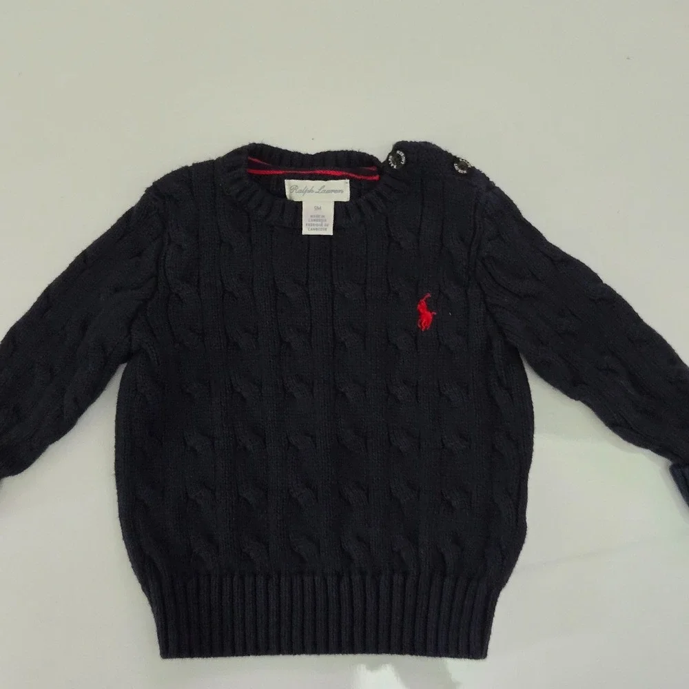 Ralph Lauren Baby Boy Clothing Lot 5 Piece‎ Set Sweaters 9M, Top & Short 3M